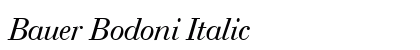 Bauer Bodoni Italic preview
