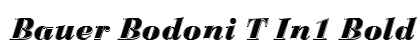 Bauer Bodoni T In1 Bold Italic Preview