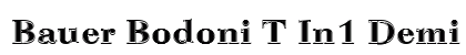 Bauer Bodoni T In1 Demi Bold Preview