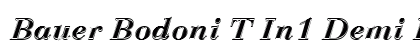 Bauer Bodoni T In1 Demi Bold Italic Preview