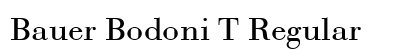 Bauer Bodoni T Regular preview
