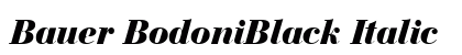 Bauer BodoniBlack Italic preview