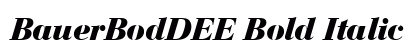 BauerBodDEE Bold Italic Preview