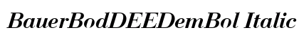 BauerBodDEEDemBol Italic preview