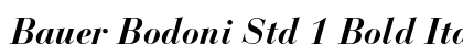 Bauer Bodoni Std 1 Bold Italic Preview