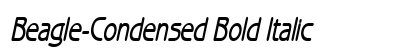 Beagle-Condensed Bold Italic Preview