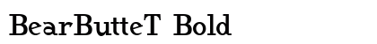 BearButteT Bold preview