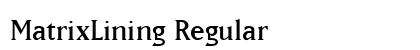 MatrixLining Regular Preview