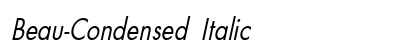 Beau-Condensed Italic preview