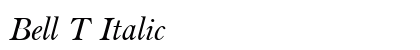 Bell T Italic preview