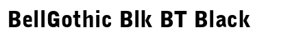 BellGothic Blk BT Black preview
