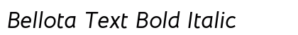 Bellota Text Bold Italic Preview