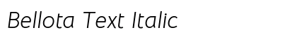 Bellota Text Italic preview