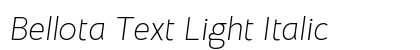 Bellota Text Light Italic Preview