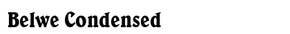 Belwe Condensed Preview