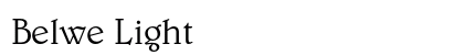 Belwe Light Preview