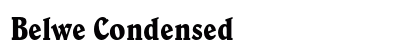 Belwe Condensed Preview
