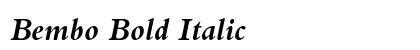 Bembo Bold Italic Preview