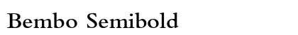 Bembo Semibold Preview