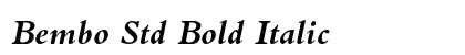 Bembo Std Bold Italic Preview