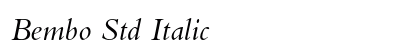 Bembo Std Italic preview
