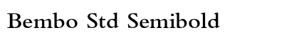 Bembo Std Semibold Preview