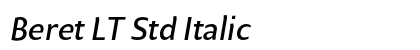 Beret LT Std Italic preview