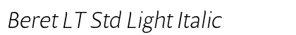 Beret LT Std Light Italic Preview