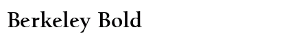 Berkeley Bold preview