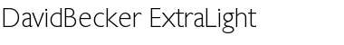 DavidBecker-ExtraLight Regular Font