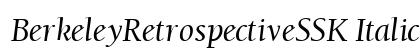 BerkeleyRetrospectiveSSK Italic Preview