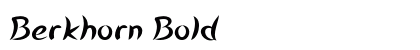 Berkhorn Bold preview