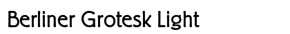Berliner Grotesk Light preview