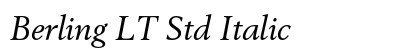 Berling LT Std Italic Preview