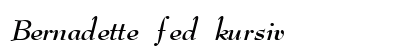 Bernadette fed kursiv preview