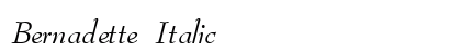 Bernadette Italic Preview