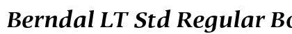 Berndal LT Std Regular BoldItalic Preview
