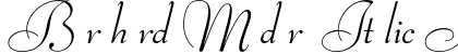 Bernhard Modern Italic Swash Preview
