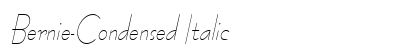 Bernie-Condensed Italic Preview