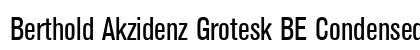 Berthold Akzidenz Grotesk BE Condensed Preview