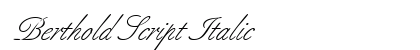 Berthold Script Italic Preview