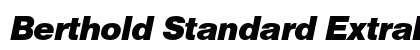 Berthold Standard ExtraBold Italic Preview