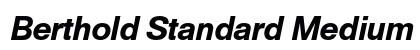 Berthold Standard Medium Italic Preview