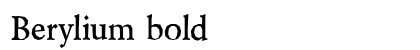 Berylium bold preview