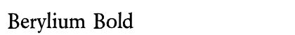 Berylium Bold preview
