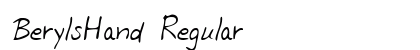 BerylsHand Regular preview
