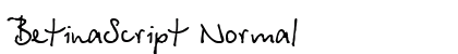 BetinaScript Normal preview