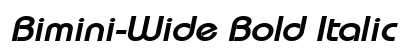 Bimini-Wide Bold Italic Preview