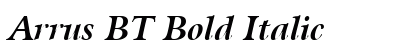 Arrus BT Bold Italic Preview
