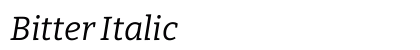 Bitter Italic Preview